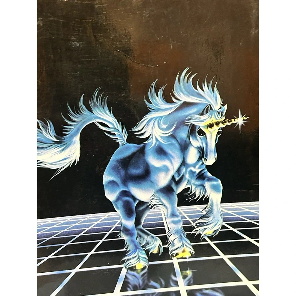 Vintage Mead Portfolio Folder Fantasy Unicorn‎ #33296 1985 Susan Dawe Artist